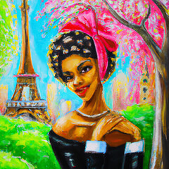 Wall Mural - eiffel tower in paris - ai-generated fine art