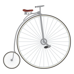 Sticker - antique gray bicycle