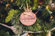 Cute wooden Christmas ornament with 
