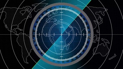 Poster - Radar Screen HUD animated 4K. 