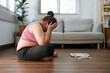 © mojo_cp - Stressful Asian overweight woman sad of dieting Weight loss fail..