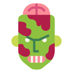 Wall Mural - zombie flat icon style