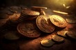 Münze, Gold und Währung - Generative AI