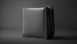 © Alen - Sleek Sophistication: Black Wallet on Dark Gray Background