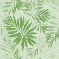 Transparent Plant Seamless Pattern