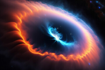 Cosmic nebula background, Galaxy with colorful nebula, shiny stars and heavy clouds, highly detailed, AI generated Image