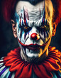 Fake AI generated evil clown