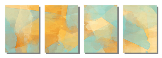 Wall Mural - Abstract watercolor brush background.
