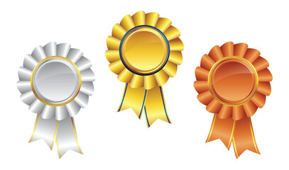 ribbon award pennants set