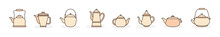 Teapot Icon Collection. Vector Illustrator