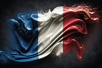 Wall Mural - France flag background. Generative AI.