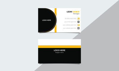 Wall Mural - Minimalist, simple, and modern visiting card layout.