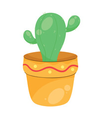 Poster - cactu houseplant in pot