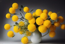 Hyperrealistic Bouquet Of Yellow Mimosas: A Stunning Tribute To Women On Their Special Day
