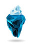 Abstract Ice berg mountain hill icon modelling vector, modern design polygon and low poly diamond concept