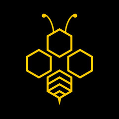 Wall Mural - Bee logo