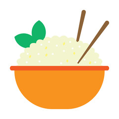 Sticker - Rice, food icon illustration design art