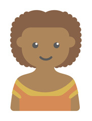 Poster - avatar of black girl colored icon