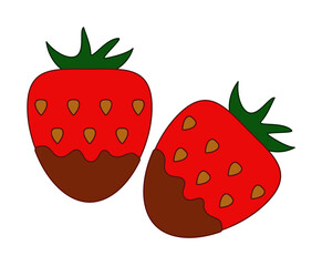 Sticker - Chocolate, strawberry, valentines day icon