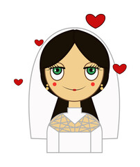 Sticker - Bride, love, heart, valentine s day icon