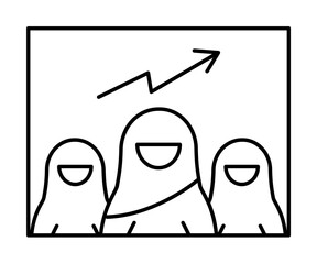 Sticker - presentation, Muslim businesswoman icon