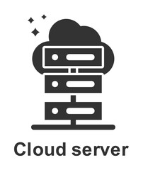 Wall Mural - Online marketing, cloud server icon