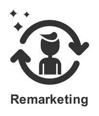 Poster - Online marketing, remarketing icon