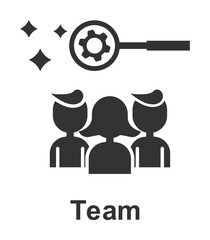 Wall Mural - online marketing, team icon illustration design art