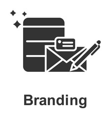 Poster - Online marketing, branding icon