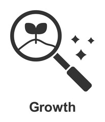 Wall Mural - online marketing, growth icon