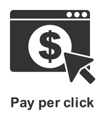 Poster - Online marketing, pay per click icon