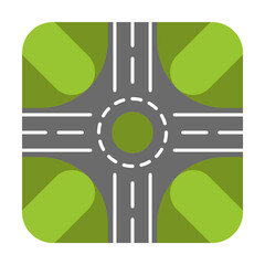 Sticker - Road circle colored icon illustration design art