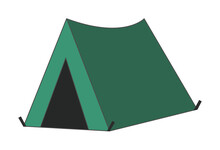 Tent Color Icon Illustration Design Art