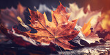 Fototapeta  - herbst, blatt, ahorn, fall, created by Generative AI