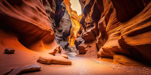 Wall Mural - antelope canyon in arizona, generative ai