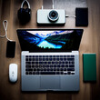 © Carlos - varios aparatos tecnologicos para realizar trabajos