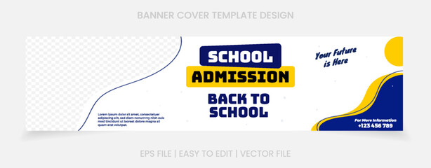 admission banner cover linked in template design