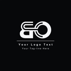 initial logo bo or ob design template icon