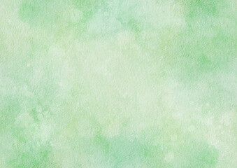 Poster - Abstract green pastel watercolor stains background on watercolor paper textured for design templates invitation card