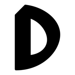 Wall Mural - letter d icon