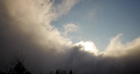 Wall Mural - huge of the cloud over the sunset light