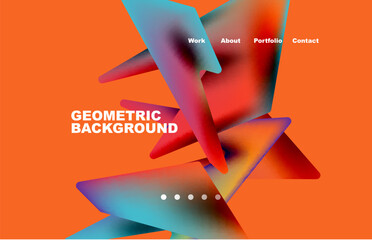 Wall Mural - Broken pieces abstract background. Trendy background for your landing page design, concept of web page design for website and mobile website