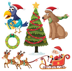 Wall Mural - Set of Christmas element