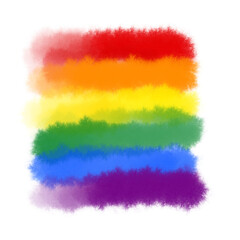 Sticker - Rainbow flag abstract watercolor background LGBTQ concept for pride month celebration 