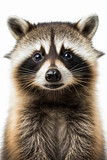 Fototapeta Zwierzęta - Portrait of a cute funny raccoon. Generative AI