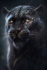 illustration, black panther, ai generative