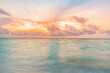 © icemanphotos - Panoramic sea skyline beach. Amazing sunrise beach landscape. Panorama of tropical beach seascape horizon. Abstract colorful sunset sky light tranquil relax summer seascape freedom wide angle seascape
