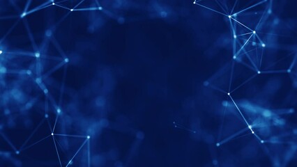 Leinwandbilder - Digital technology background concept for inserting title text in presentations. Polygon animation with different connection styles in 5 seconds per scene.