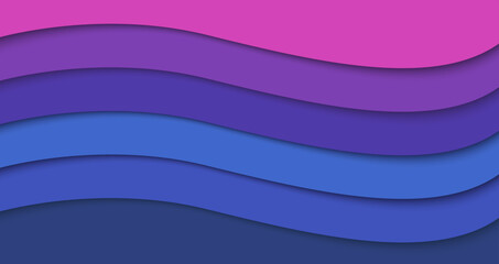 Sticker - Colorful Pink Blue Wave Vector Background