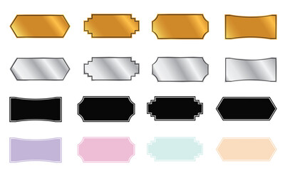 Wall Mural - Modern frames set  gold , silver , black , colorful .Decorative frame. Vector eps 10